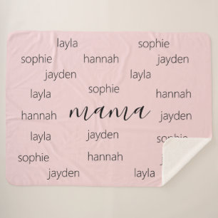 Personalised Mothers day gift for Mum Sherpa Blanket