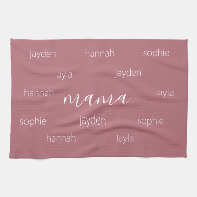 Personalised Mothers day gift for Mum Tea Towel (Horizontal)
