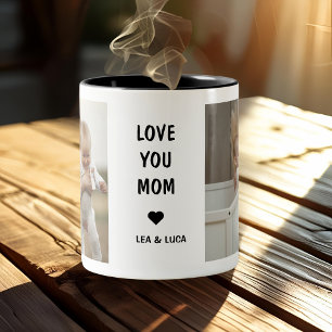 Personalised Mother's Day Love You Mum Two-Tone Coffee Mug