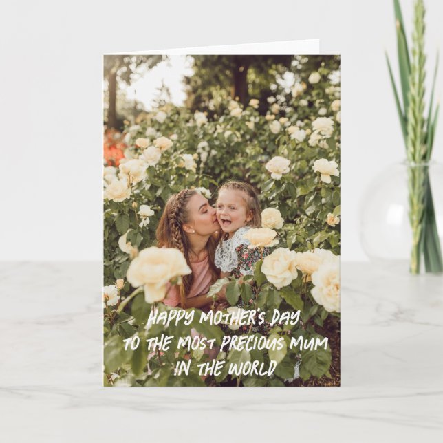 Personalised Mother's Day Photo Card (Front)