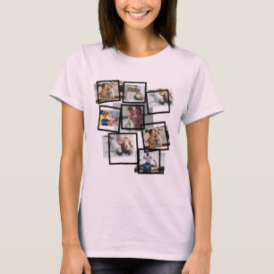 Personalised Mother's Day Photo Collage 9 Pictures T-Shirt