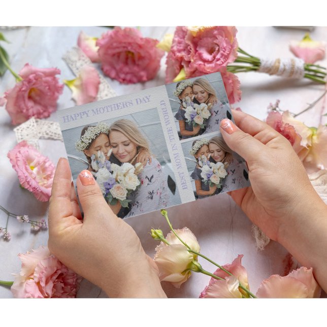 Personalised Mother's Day Photo Collage Flat Card  (Creator Uploaded)