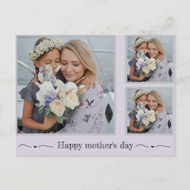 Personalised Mother's Day Photo Collage Postcard (Front)
