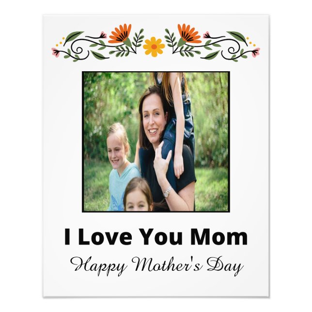 Personalised Mother's Day Photo Enlargement (Front)