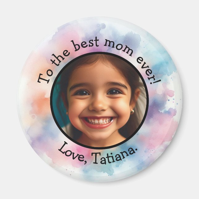 Personalised Mother's Day Photo Name Keepsake Magnet (Front)