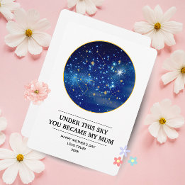 Personalised Mother's Day Star Map: The Night You Holiday Card