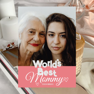 Personalised mothers Day, world's best mummy gift Holiday Card