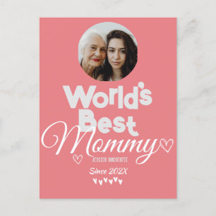 Personalised mothers Day, world's best mummy gift  Holiday Postcard