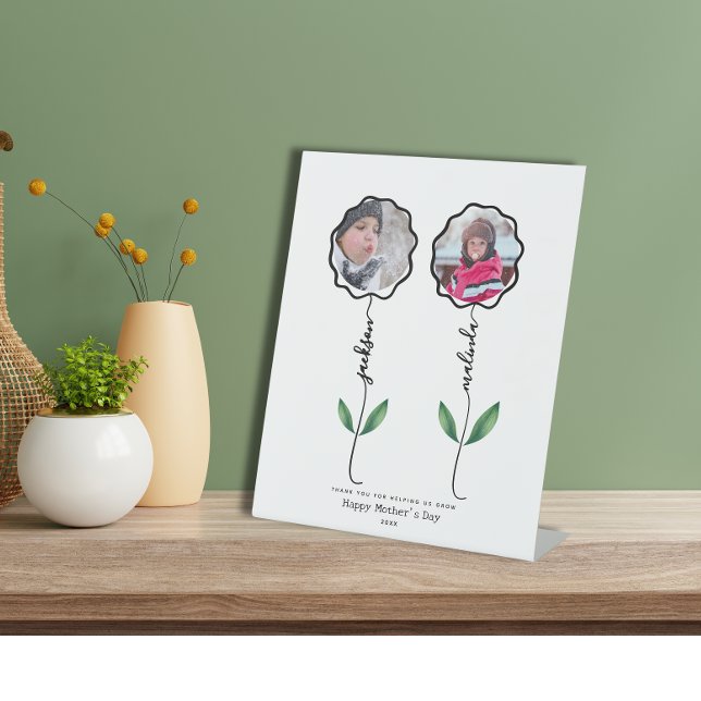 Personalised Mothers Garden Photo gift from kids Pedestal Sign (Creator Uploaded)