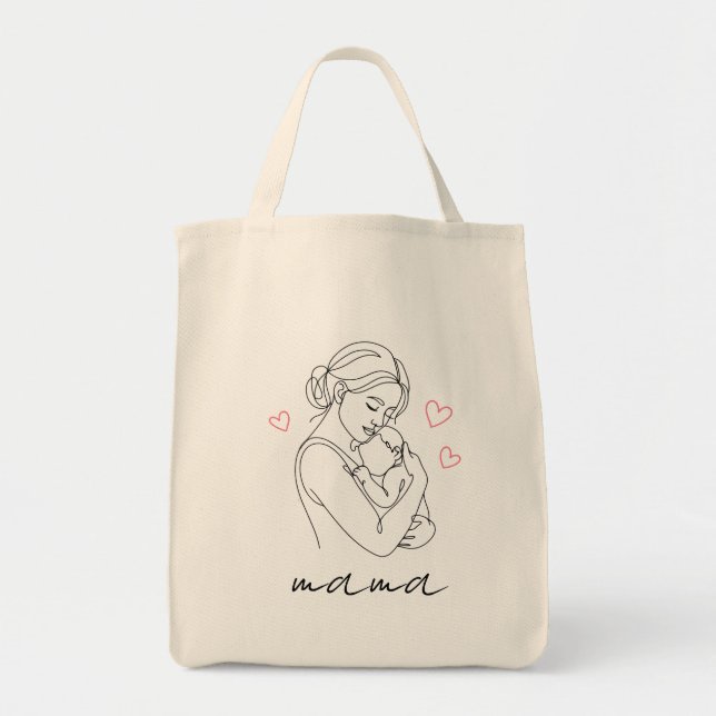 Personalised Mother's Tote Bag, Gift for Mum 2026  Bag (Front)