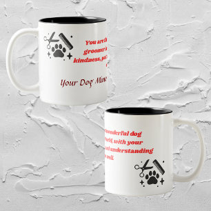 personalised motivation dog groomer mug