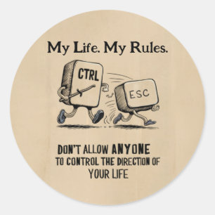 Personalised Motivational Funny Tech Sticker