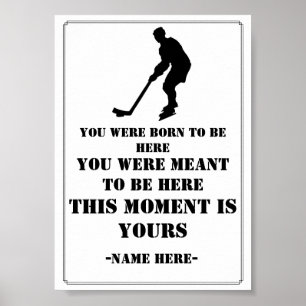 Personalised Motivational Hockey Quotes Poster