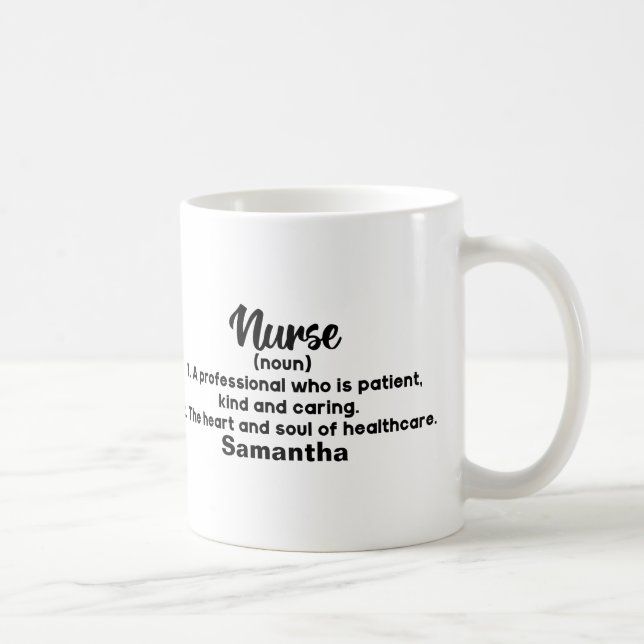 Personalised Motivational Nurse Definition   Coffe Coffee Mug (Right)
