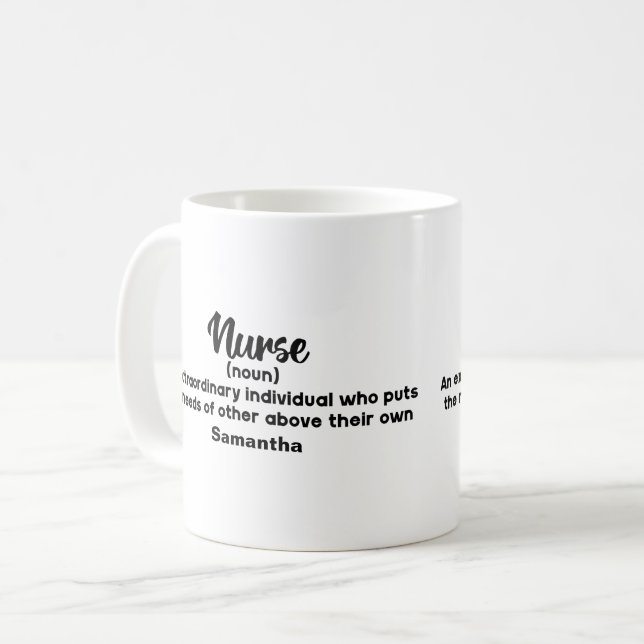 Personalised Motivational Nurse Definition    Coffee Mug (Front Left)