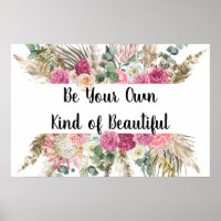 Personalised Motivational Quote Pink Floral