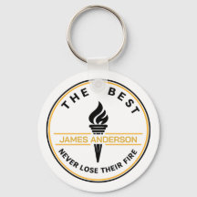 Personalised Motivational Round Keychain