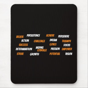 Personalised Motivational Word Cloud  Mouse Mat