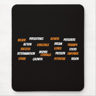 Personalised Motivational Word Cloud Mouse Mat