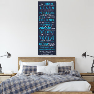 Personalised Motivational Words for Teen Graduates Canvas Print
