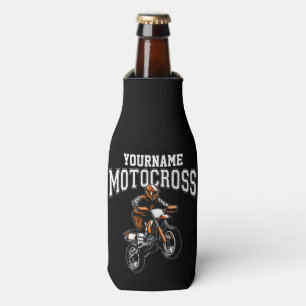 Personalised Motocross Dirt Bike Rider Racing   Bottle Cooler