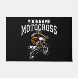 Personalised Motocross Dirt Bike Rider Racing  Doormat