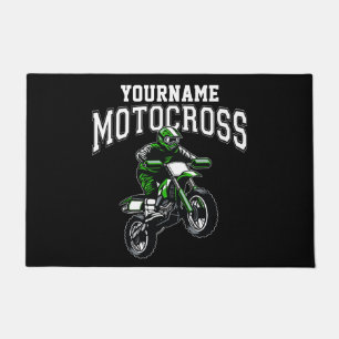 Personalised Motocross Dirt Bike Rider Racing Doormat