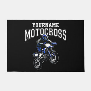 Personalised Motocross Dirt Bike Rider Racing Doormat