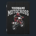 Personalised Motocross Dirt Bike Rider Racing  iPad Pro Cover<br><div class="desc">Custom NAME Dirt Bike Rider Motocross Racing Moto Racer Motorcycle Gifts - Choose Colour and Customise with your Name or Custom Text!</div>