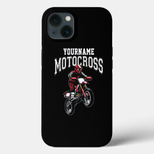 Personalised Motocross Dirt Bike Rider Racing iPhone 13 Case