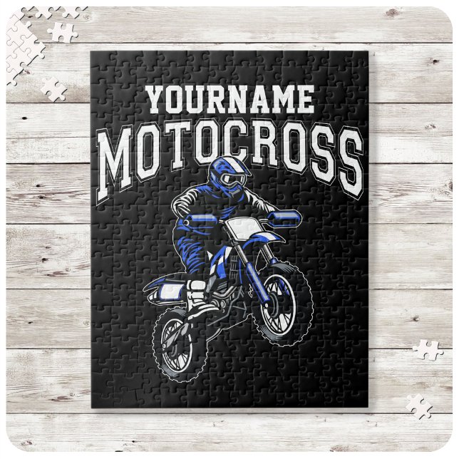 Personalised Motocross Dirt Bike Rider Racing   Jigsaw Puzzle (Creator Uploaded)