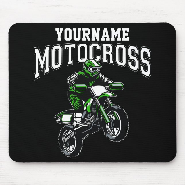 Personalised Motocross Dirt Bike Rider Racing  Mouse Mat (Front)