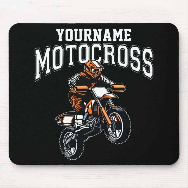 Personalised Motocross Dirt Bike Rider Racing  Mouse Mat (Front)