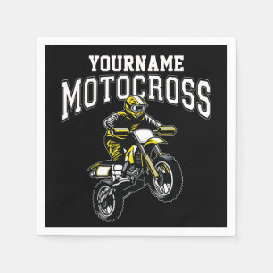 Personalised Motocross Dirt Bike Rider Racing Napkin
