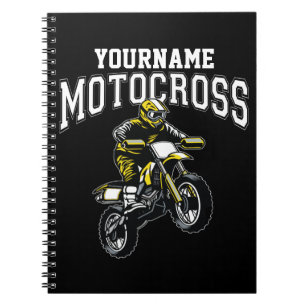 Personalised Motocross Dirt Bike Rider Racing Notebook