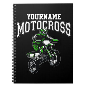 Personalised Motocross Dirt Bike Rider Racing   Notebook
