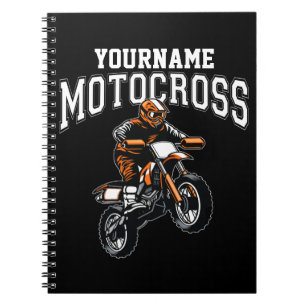 Personalised Motocross Dirt Bike Rider Racing Notebook