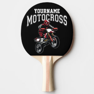 Personalised Motocross Dirt Bike Rider Racing Ping Pong Paddle