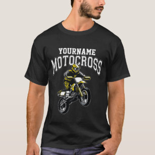 Personalised Motocross Dirt Bike Rider Racing T-Shirt