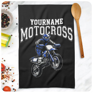 Personalised Motocross Dirt Bike Rider Racing Tea Towel