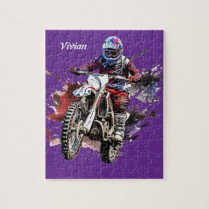 Personalised motocross jigsaw puzzle