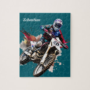 Personalised motocross jigsaw puzzle