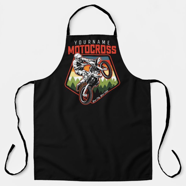 Personalised Motocross Racing Dirt Bike Trail Ride Apron (Front)