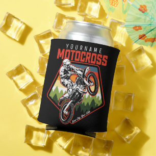 Personalised Motocross Racing Dirt Bike Trail Ride Can Cooler