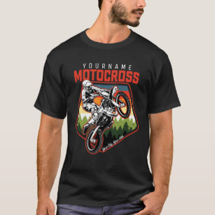 Personalised Motocross Racing Dirt Bike Trail Ride T-Shirt