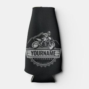 Personalised Motocross Rider Dirt Bike Hill Racing Bottle Cooler