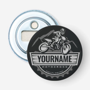 Personalised Motocross Rider Dirt Bike Hill Racing Bottle Opener