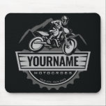 Personalised Motocross Rider Dirt Bike Hill Racing Mouse Mat<br><div class="desc">Personalised Dirt Bike Rider Motocross Racing Moto Racer Motorcycle Gifts -  Customise with your Name or Custom Text!</div>