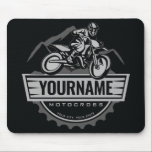 Personalised Motocross Rider Dirt Bike Hill Racing Mouse Mat<br><div class="desc">Personalised Dirt Bike Rider Motocross Racing Moto Racer Motorcycle Gifts -  Customise with your Name or Custom Text!</div>