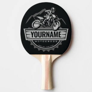 Personalised Motocross Rider Dirt Bike Hill Racing Ping Pong Paddle